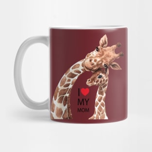 giraffe mom baby Mug